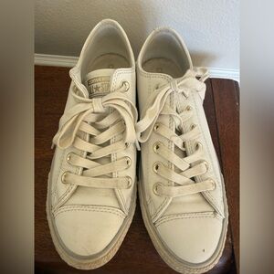 Converse | All Star White Leather Lift Platform Low-Top | Women’s Size 7